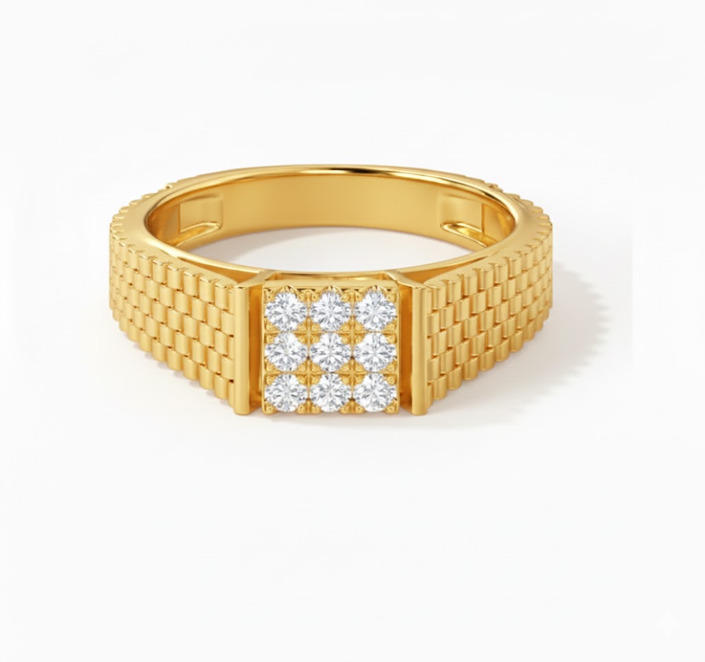Asher 14K Gold Men’s Diamond Ring