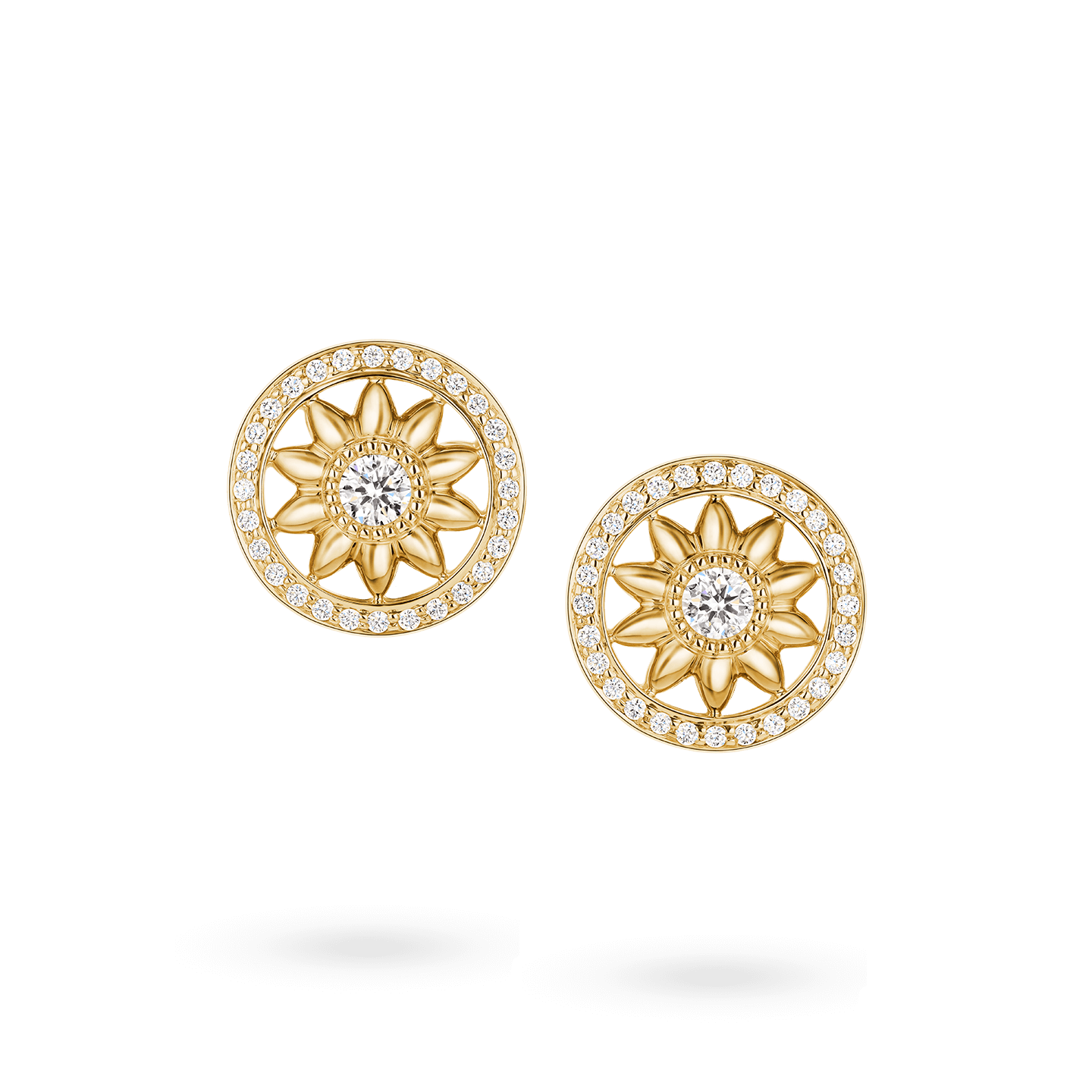 SIYARI YELLOW GOLD DIAMOND EARRINGS