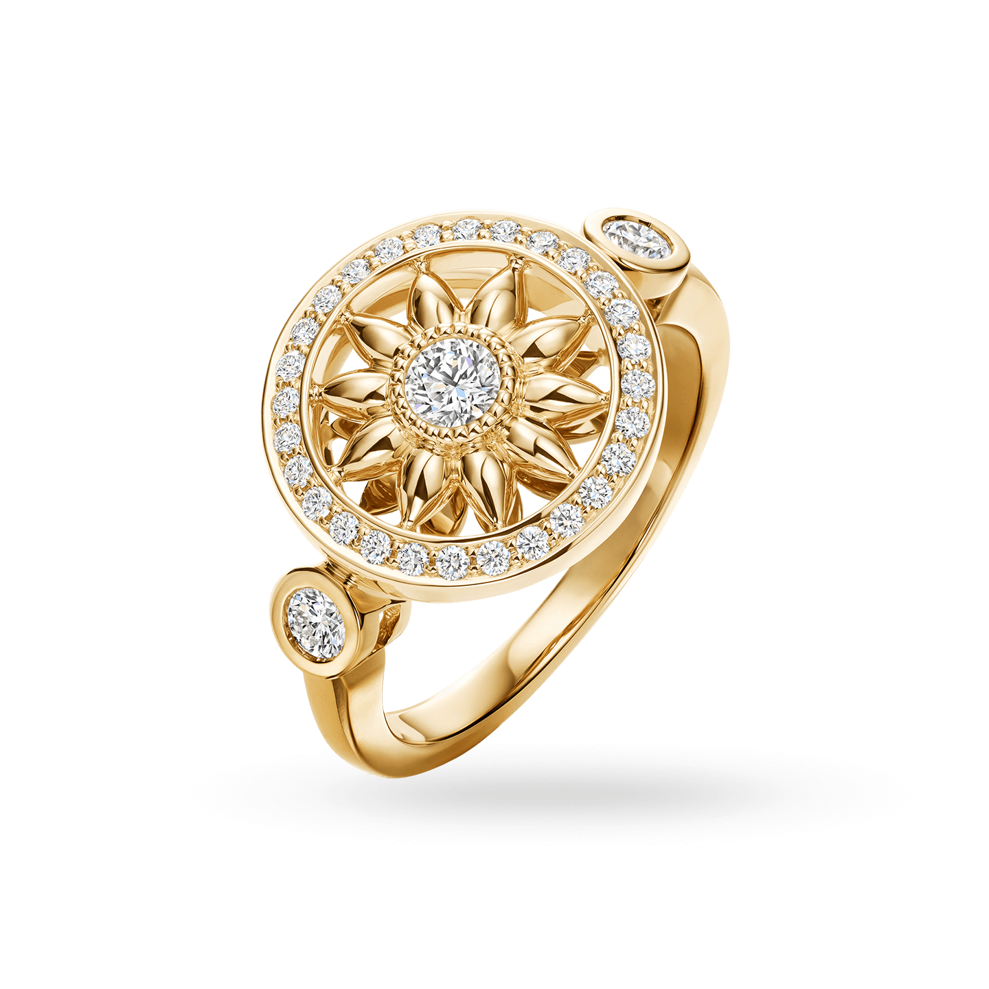 SIYARI YELLOW GOLD DIAMOND RING